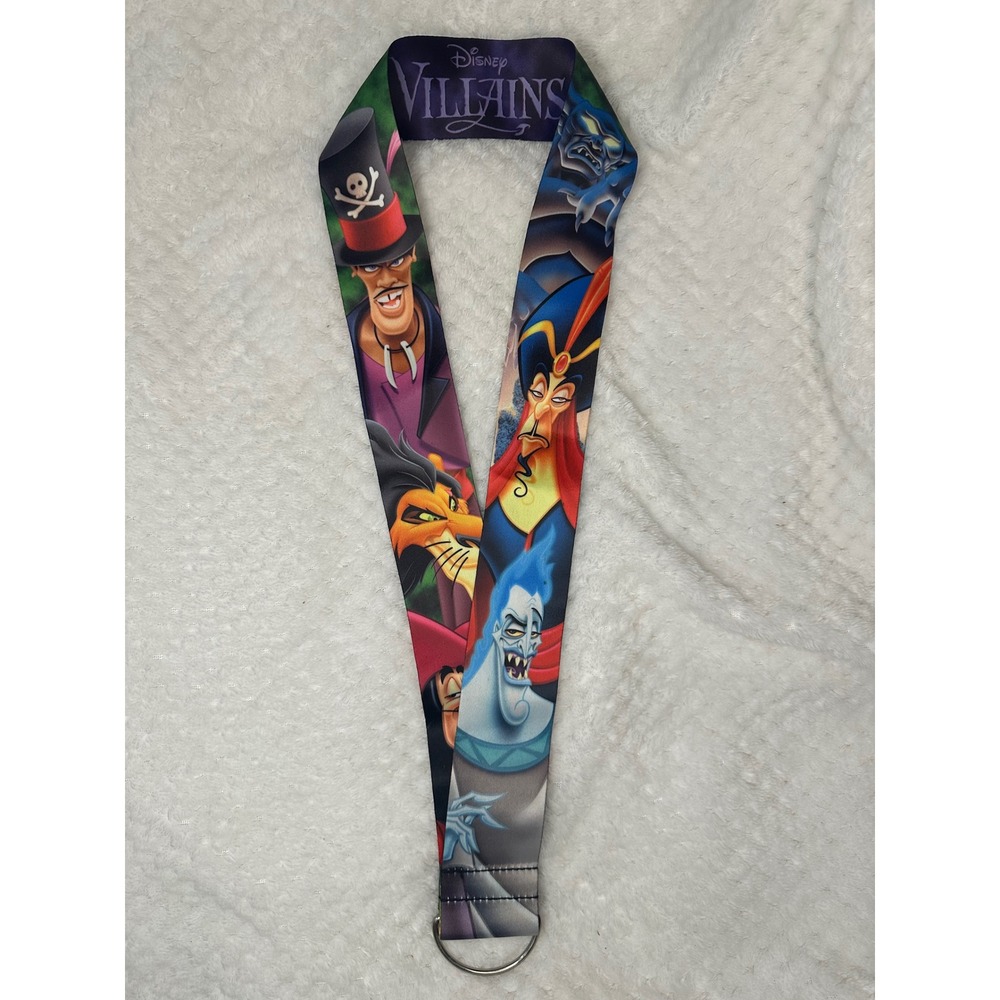 Disney Parks Villains Wide Pin Trading Lanyard Hades Maleficent Ursula Jafar